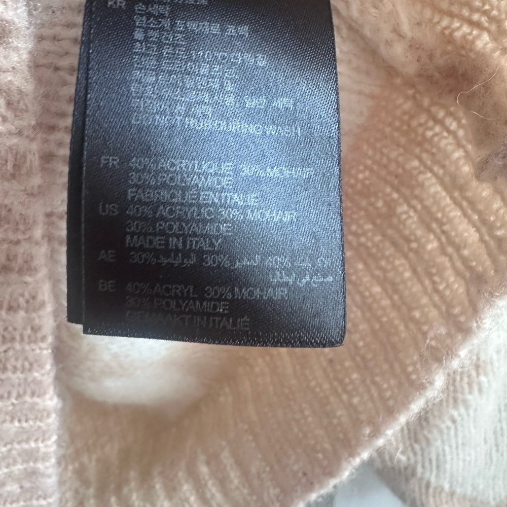 Sandro Beige and White Mohair Sweater - Picture 4 of 4